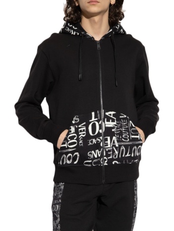 74up301 r contr doodle logo zip hoodie men versace jeans σε προσφορά