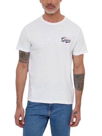 planisphere c neck regular fit t-shirt men guess σε προσφορά