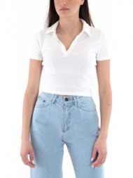 onlemma cropped polo top women only