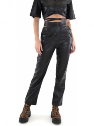 faux leather high waist pants women lace