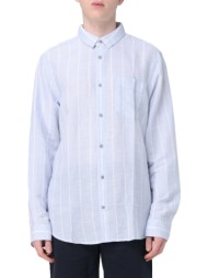 linen cotton stripe regular fit shirt men calvin klein