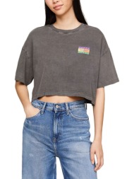 tommy jeans oversized crop summer flag t-shirt women