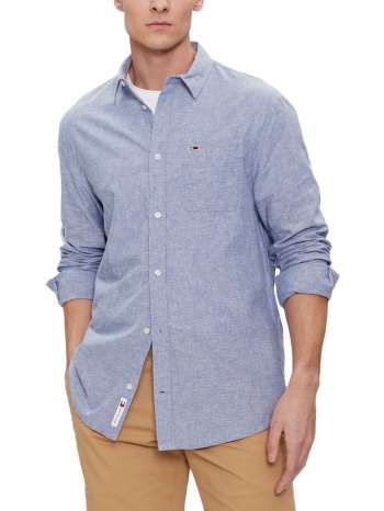 tommy jeans linen blend regular fit shirt men σε προσφορά