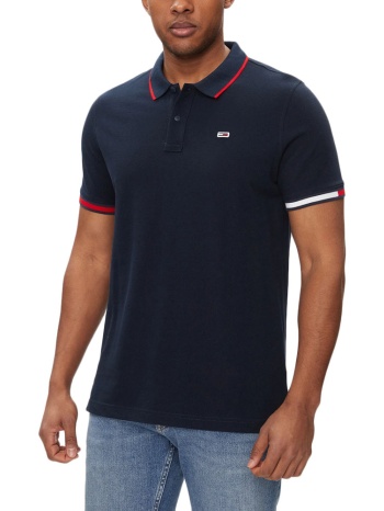tommy jeans flag cuffs regular fit polo τ-shirt men