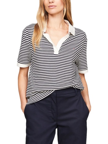 open placket relaxed fit polo t-shirt women tommy hilfiger