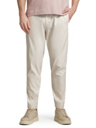 cotton-linen cropped tapered fit linen pants men calvin klein