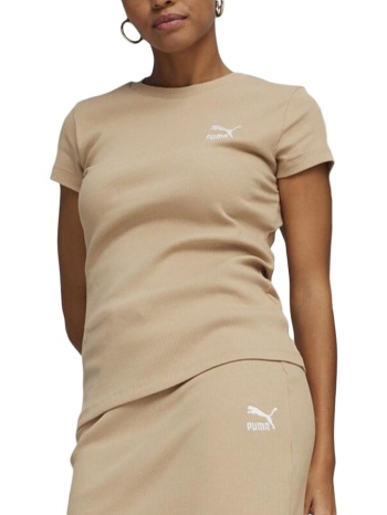 rib classics slim fit t-shirt women puma σε προσφορά