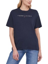 tommy jeans new linear logo relaxed fit t-shirt women