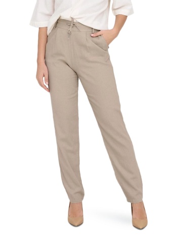 onlcaro linen high waist tapered fit l.32 pants women only σε προσφορά
