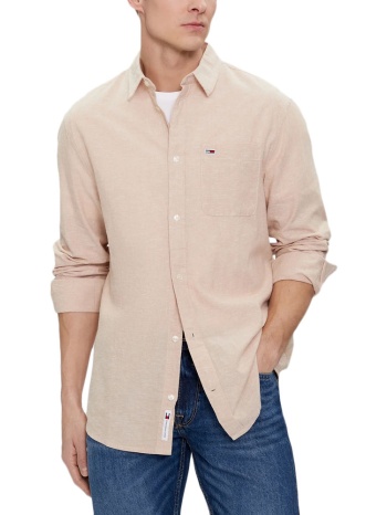 tommy jeans linen blend regular fit shirt men σε προσφορά