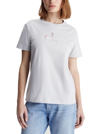 diffused monologo regular fit t-shirt women calvin klein σε προσφορά