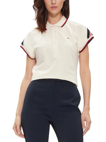 stripe sleeves regular fit polo t-shirt women tommy hilfiger