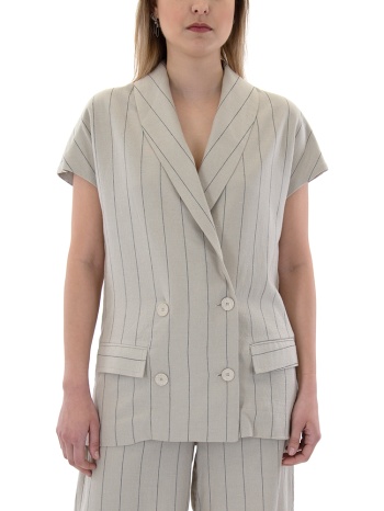 double breasted striped oversize fit blazer women my t