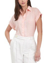 linen buttoned shortsleeve shirt women lauren ralph lauren