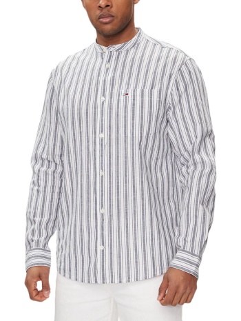 tommy jeans linen blend stripe mao shirt men σε προσφορά