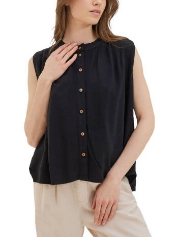 kalolimnos linen sleeveless comfort fit shirt women namaste