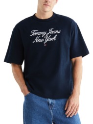tommy jeans luxe serif ny oversize fit t-shirt men