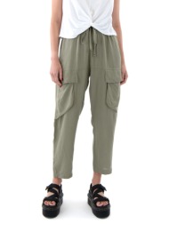 argilos elastic waist crop relaxed fit cargo pants women namaste