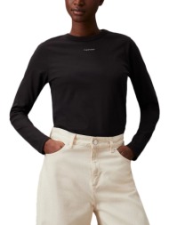 nano logo longsleeve slim fit t-shirt women calvin klein