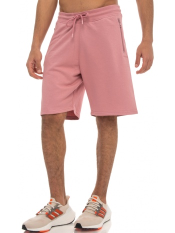 benation - essentials terry shorts with zip pockets - d.pink