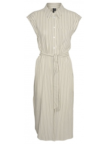shirt dress ριγέ αμάνικο με λινό vero moda 10282532  σε προσφορά