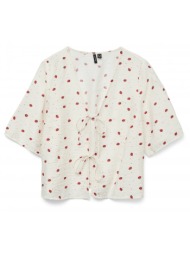 τοπ με δέσιμο vero moda 10324638 - λευκό