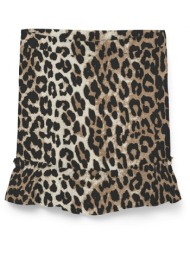 φούστα με print και βολάν vero moda 10324126 - leopard