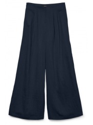 παντελόνι wide leg με πιέτες vero moda 10326937 - μπλε σκούρο