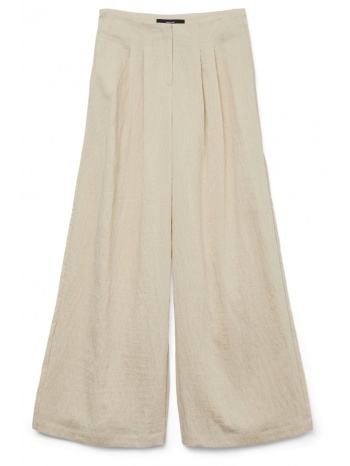 παντελόνι wide leg με πιέτες vero moda 10326937 - άμμου σε προσφορά