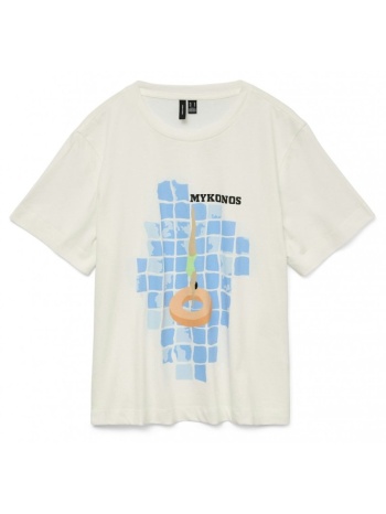 t-shirt με στάμπα vero moda 10329464 - λευκό σε προσφορά