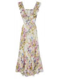 φόρεμα με ανοιχτή πλάτη και βολάν vero moda 10323628 - multi