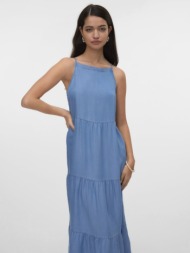 φόρεμα με denim όψη vero moda 10326075 - μπλε denim