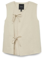 γιλέκο με κορδόνια vero moda 10326935 - μπεζ