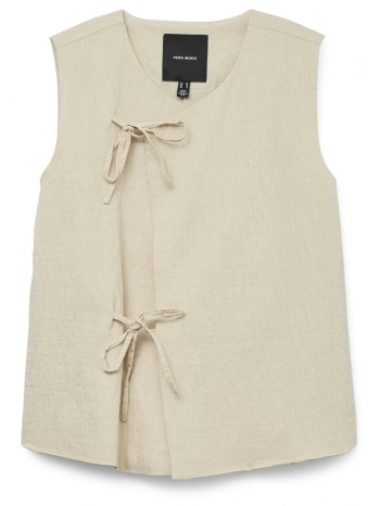 γιλέκο με κορδόνια vero moda 10326935 - μπεζ σε προσφορά