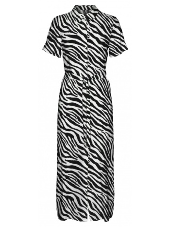 shirt dress με print vero moda 10297365 - λευκό/μαύρο σε προσφορά