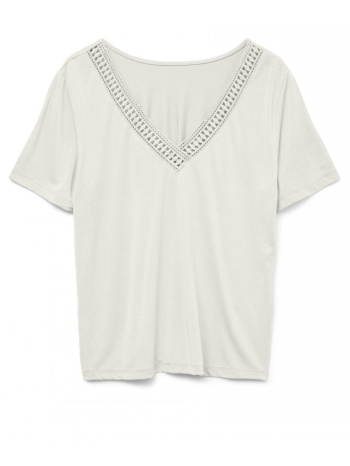 μπλούζα v cut με σχέδιο vero moda 10329687 - λευκό σε προσφορά
