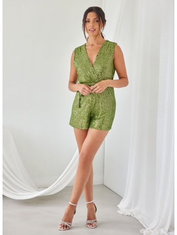 sequin playsuit - 56222 - vivid green σε προσφορά