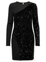 only sequin mini dress long sleeve - 15312507 - black