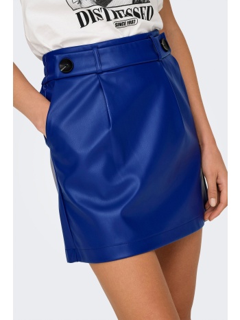 only pleated mini skirt button detail - 15326832 - blue
