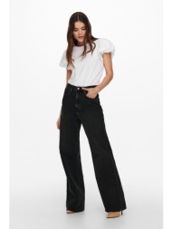 only τζιν wide leg ψηλόμεσο - 15244217 - μαύρο