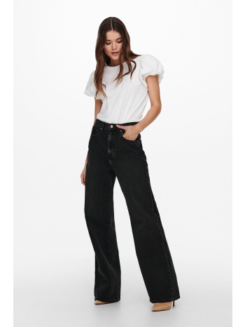 only τζιν wide leg ψηλόμεσο - 15244217 - μαύρο σε προσφορά