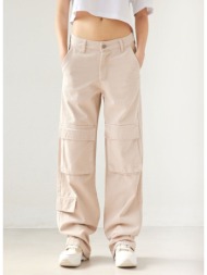 τζιν παντελόνι cargo wide leg - 1238003 - μπεζ