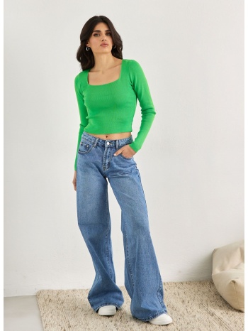 παντελόνι τζιν wide leg - μπλε jean σε προσφορά