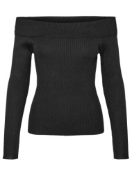 vero moda πουλόβερ με ακάλυπτους ώμους - 10310829 - μαύρο