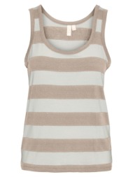 vero moda ριγέ μπλούζα - 10308476 - μπεζ