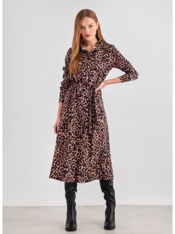 shirt dress με print και τσεπάκια - leopard σε προσφορά