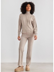 σετ πουλόβερ με πλεκτό παντελόνι jean louis francoise - τάουπε