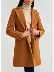 μεσάτο παλτό με δύο κουμπιά - κάμελ