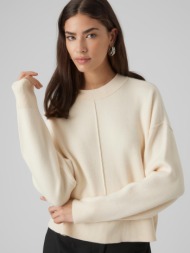 πουλόβερ με εξωτερικές ραφές vero moda 10297303 - ζαχαρί