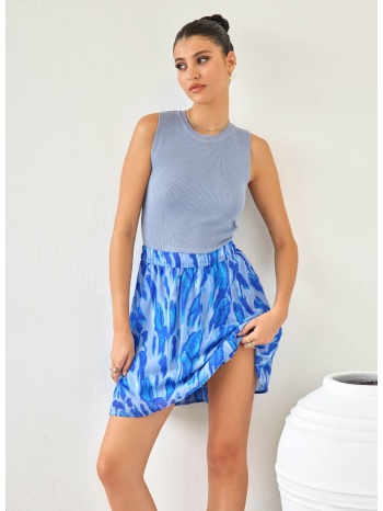 φούστα μίνι με print vero moda 10302540 - μπλε σε προσφορά